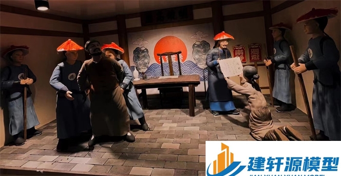 长子陈规除恶绅微缩场景